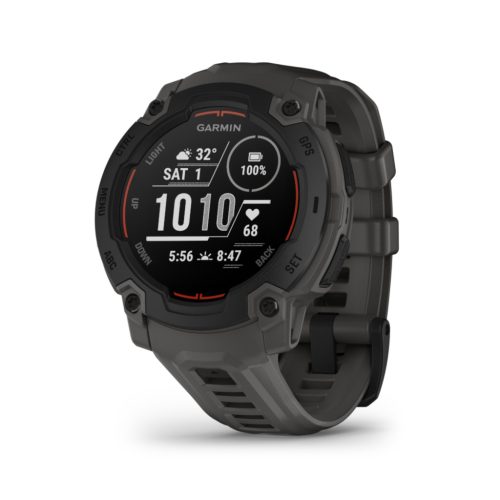 Garmin Instinct E okosóra Fekete, 45 mm, sötétszürke szilikon szíjjal