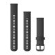 Garmin Quick Release óraszíj, 20 mm - fekete szilikon, szürke csat (Venu)