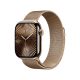 Apple Watch Series 10 GPS + Cellular 42 mm arany titán tok arany fém milánói szíj