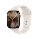 Apple Watch Series 10 GPS + Cellular 42 mm arany titán tok csillagfény szilikon sportszíj