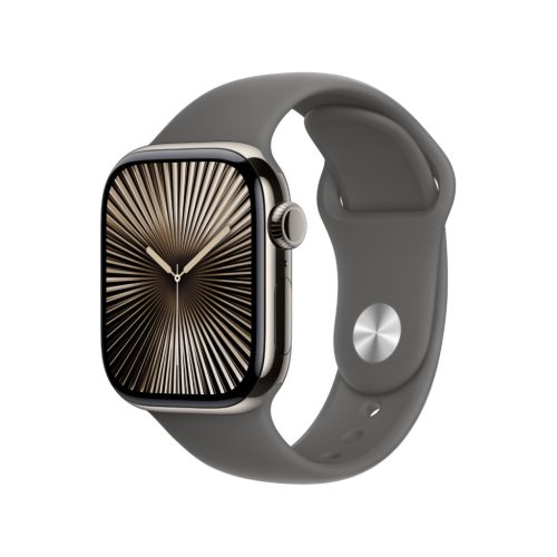 Apple Watch Series 10 GPS + Cellular 42 mm natúr titán tok szürke szilikon sportszíj