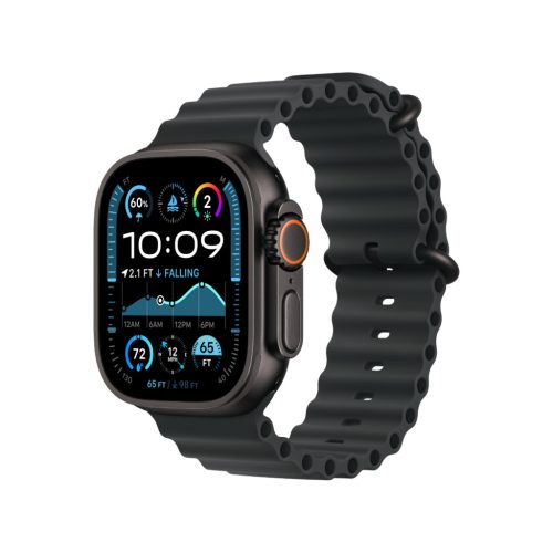 Apple Watch Ultra 2 GPS + Cellular 49 mm-es fekete titántok fekete óceán szíj