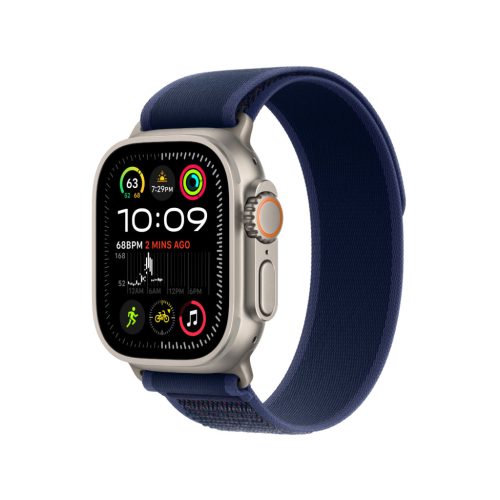 Apple Watch Ultra 2 GPS + Cellular 49 mm-es natúr titántok kék terep pánt