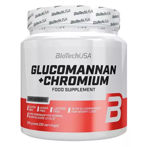 BioTechUSA Glucomannan + Chromium - 225 g Ízesítetlen