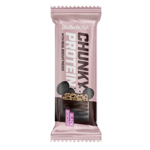 BioTechUSA Chunky Protein bar - 50 g Black Biscuit