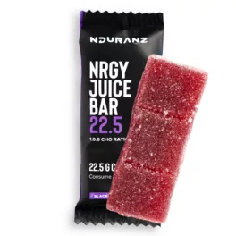   NDURANZ NRGY Juice Bar gyümölcsös rágó szelet - 28 g Fekete ribizli