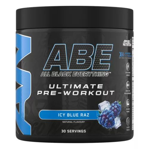 Applied Nutrition All Black Everything edzés elötti italpor - 375 g kék málna