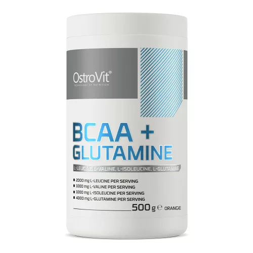 OstroVit BCAA + Glutamine 500 g - Narancs