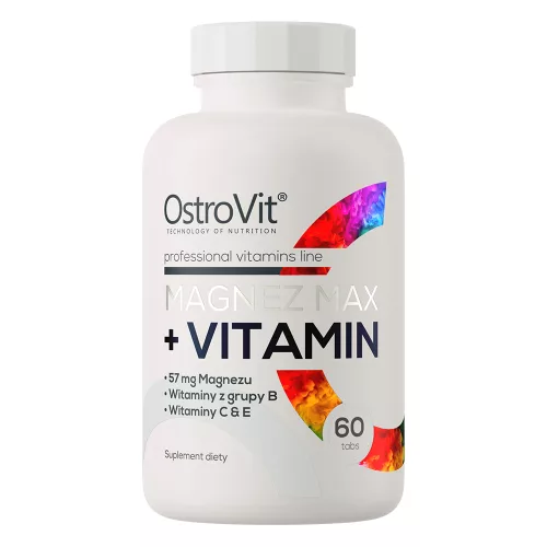OstroVit Magnesium MAX + Vitamin - 60 tabletta
