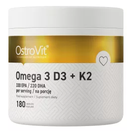 OstroVit  Omega 3 D3+K2 - 180 kapszula