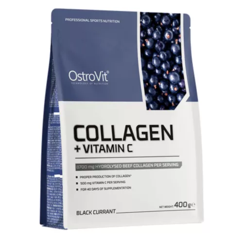 OstroVit Collagen + Vitamin C 400 g - Feketeribizli