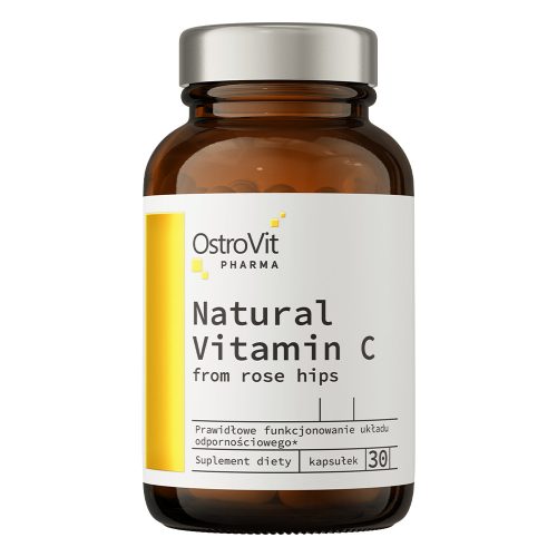 OstroVit Pharma Natural Vitamin C from Rose Hips - 30 kapszula