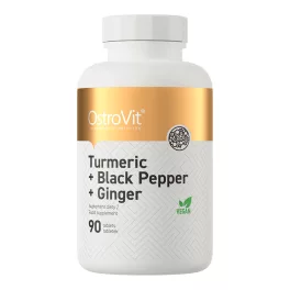 OstroVit Turmeric + Black Pepper + Ginger - 90 tabletta
