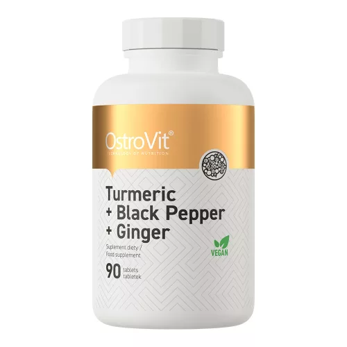OstroVit Turmeric + Black Pepper + Ginger - 90 tabletta