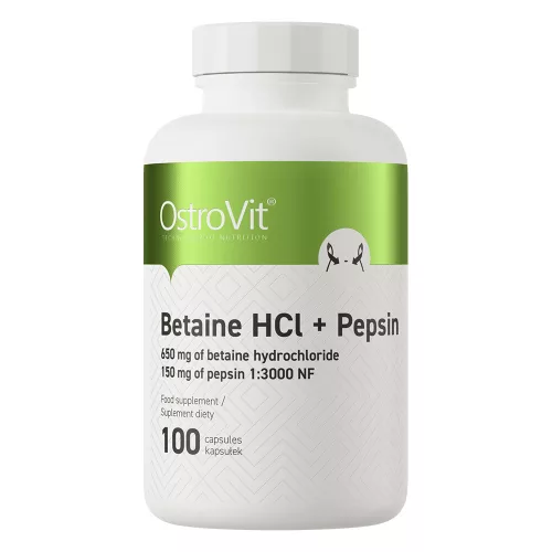 OstroVit Betaine HCl + Pepsin - 100 kapszula