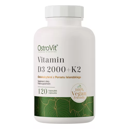 OstroVit Vitamin D3 2000 IU + K2 VEGE  - 120 kapszula