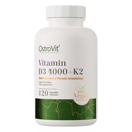 OstroVit Vitamin D3 4000 IU + K2 VEGE - 120 kapszula