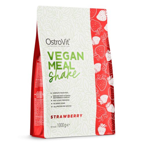 OstroVit Vegan Meal Shake 1000 g - Eper