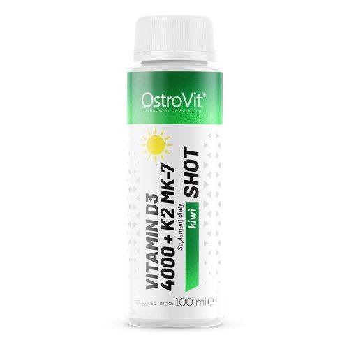 OstroVit Vitamin D3 4000 IU + K2 MK-7 Shot 100 ml - Kiwi