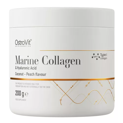 OstroVit Marine Collagen + Hyaluronic Acid 200 g - Kókusz őszibarack