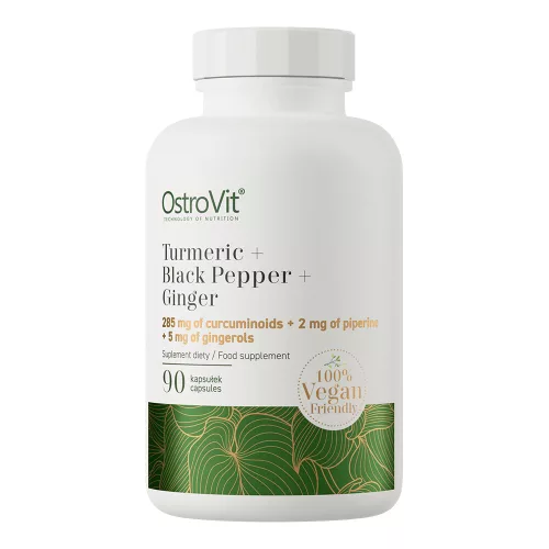 OstroVit Turmeric + Black Pepper + Ginger VEGE - 90 kapszula