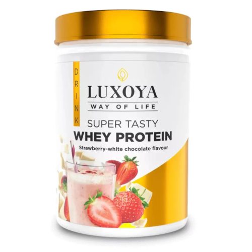 Luxoya Super Tasty Whey Protein 450 g PET - Eper fehér csokoládé