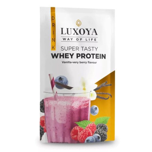 Luxoya Super Tasty Whey Protein 30 g - Vanília erdei gyümölcs
