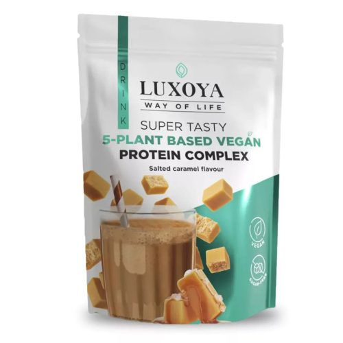 Luxoya Super Tasty 5-plant based VEGAN Protein Complex 450 g - Sós karamell