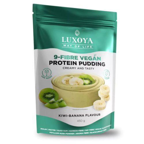 Luxoya 9-Fiber Vegan Protein Rostpuding 450 g - Kiwi banán