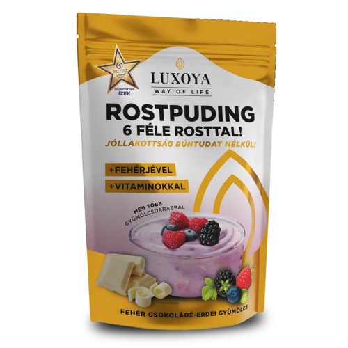Luxoya Fiber Rostpuding 300 g - Fehér csokoládé erdei gyümölcs