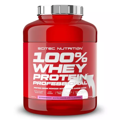Scitec Nutrition 100% whey protein professional - 1816 g eper - fehér csokoládé