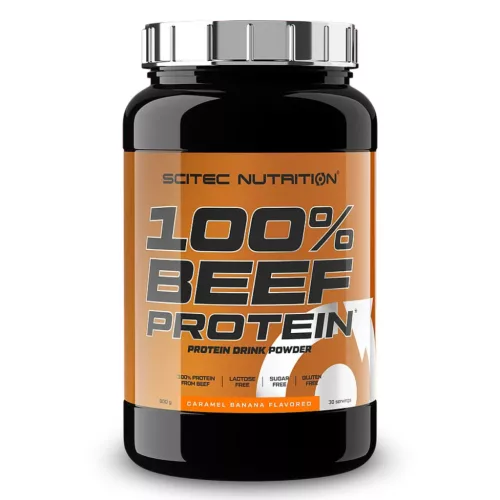Scitec Nutrition 100% Beef Protein - 900 g karamella - banán