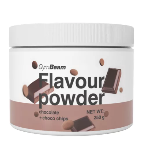 GymBeam Flavour powder - 250 g csokoládé csokidarabokkal