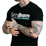 GymBeam Grow férfi póló - fekete