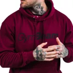GymBeam Pro Hoodie pulóver - Burgundy