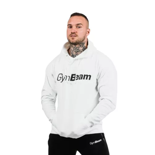 GymBeam Pro Hoodie pulóver - Fehér