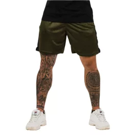 GymBeam Vertical férfi rövidnadrág - military zöld