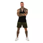 GymBeam Vertical férfi rövidnadrág - military zöld