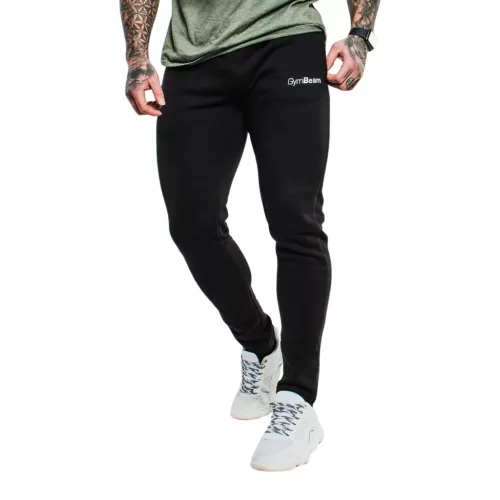 GymBeam Slimfit férfi melegitőnadrág - fekete