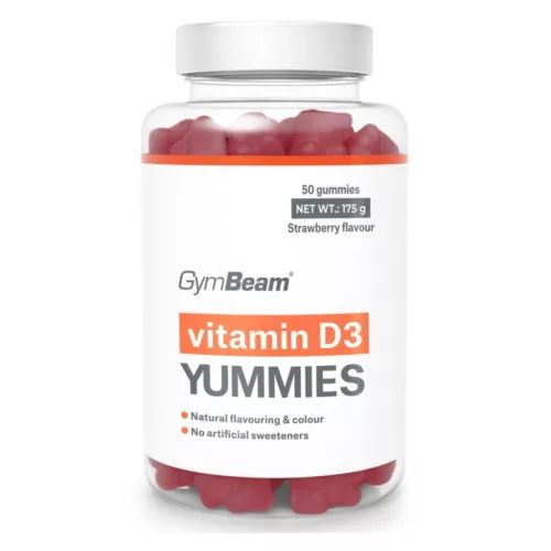 GymBeam D3-vitamin Yummies - 50 db kapszula eper