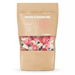   GymBeam Liofilizált bogyós gyümölcsök és banán mix - 100 g