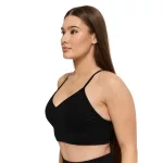 GymBeam Sculpt varrásmentes sportmelltartó - fekete