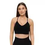 GymBeam Sculpt varrásmentes sportmelltartó - fekete