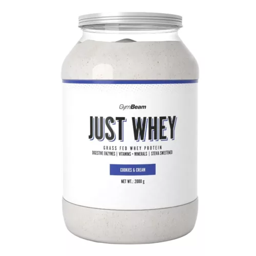 GymBeam Just Whey Grass-fed Protein - 2000 g cookie & cream