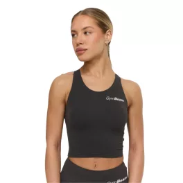 GymBeam BEAT női sport top - charcoal