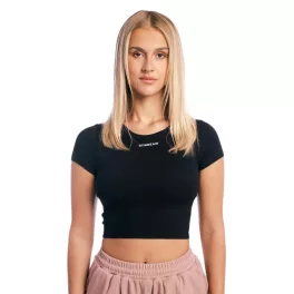 GymBeam Aura Női cropped póló - fekete