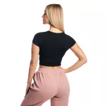GymBeam Aura Női cropped póló - fekete