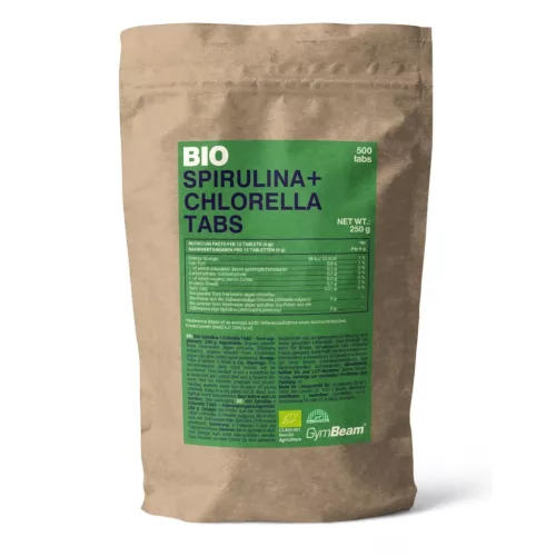 GymBeam BIO Spirulina + Chlorella - 500 db tabletta