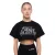 GymBeam Thrive női cropped póló - fekete