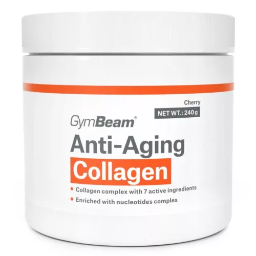 GymBeam Anti-Aging Collagen italpor - 240 g cseresznye